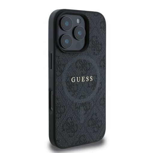 Guess case for iPhone 16 Pro 6,3" GUHMP16LG4GFRK black hardcase 4G Ring Classic Logo MagSafe - Image 2