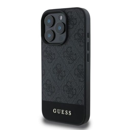 Guess case for iPhone 16 Pro 6,3" GUHCP16LG4GLGR grey hardcase 4G Bottom Stripe - Image 2