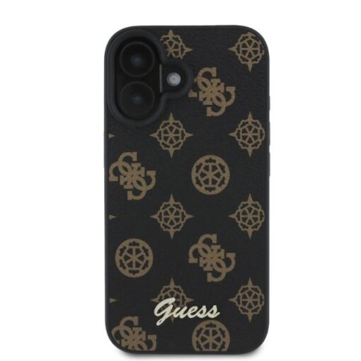 Guess case for iPhone 16 6,1" GUHMP16SPGPYSK black hardcase Peony Script MagSafe - Image 3