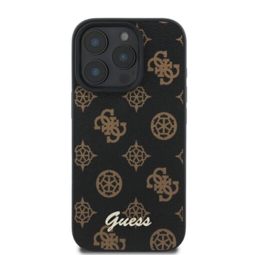 Guess case for iPhone 16 Pro Max 6,9" GUHMP16XPGPYSK black hardcase Peony Script MagSafe - Image 3