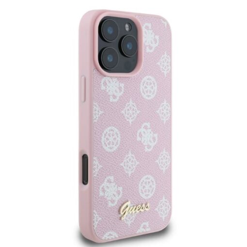 Guess case for iPhone 16 Pro Max 6,9" GUHMP16XPGPYSP pink hardcase Peony Script MagSafe - Image 2