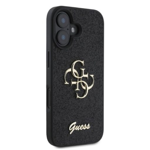 Guess case for iPhone 16 6,1" GUHCP16SHG4SGK black hardcase Fixed Glitter Big 4G - Image 2