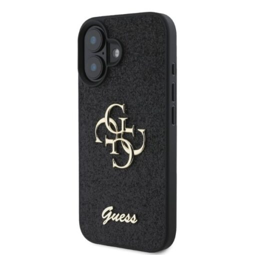 Guess case for iPhone 16 6,1" GUHCP16SHG4SGK black hardcase Fixed Glitter Big 4G - Image 3