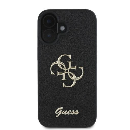 Guess case for iPhone 16 6,1" GUHCP16SHG4SGK black hardcase Fixed Glitter Big 4G - Image 4
