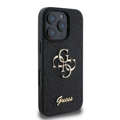 Guess case for iPhone 16 Pro 6,3" GUHCP16LHG4SGK black hardcase Fixed Glitter Big 4G - Image 2