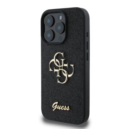 Guess case for iPhone 16 Pro 6,3" GUHCP16LHG4SGK black hardcase Fixed Glitter Big 4G - Image 3