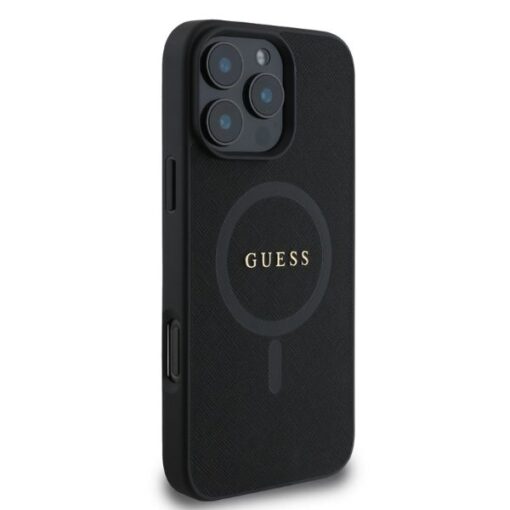 Guess case for iPhone 16 Pro Max 6,9" GUHMP16XPSAHMCK black hardcase Saffiano Classic Logo MagSafe - Image 2