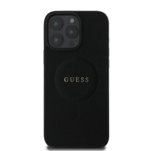 Guess case for iPhone 16 Pro Max 6,9" GUHMP16XPSAHMCK black hardcase Saffiano Classic Logo MagSafe - Image 3