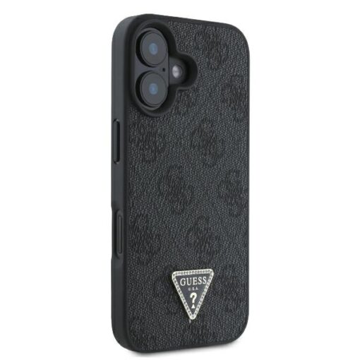 Guess case for iPhone 16 6,1" GUHCP16SP4TDPK Leather 4G Triangle Strass black MagSafe - Image 4