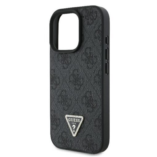 Guess case for iPhone 16 Pro 6,3" GUHCP16LP4TDPK Leather 4G Triangle Strass black MagSafe - Image 6