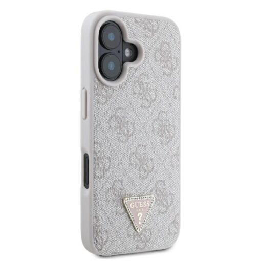 Guess case for iPhone 16 6,1" GUHCP16SP4TDPP Leather 4G Triangle Strass pink MagSafe - Image 4