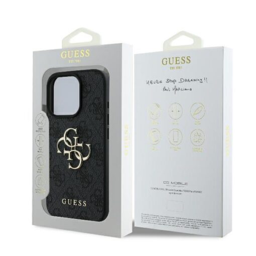 Guess case for iPhone 16 Pro Max 6,9" GUHCP16X4GMGGR 4G Big Logo black - Image 8