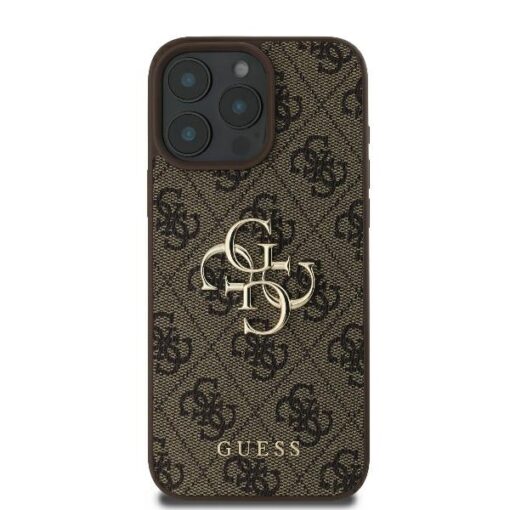 Guess case for iPhone 16 Pro Max 6,9" GUHCP16X4GMGBR 4G Big Logo brown - Image 3