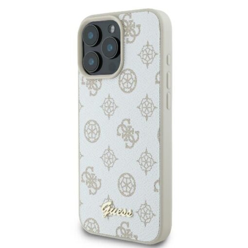 Guess case for iPhone 16 Pro Max 6,9" GUHMP16XPGPYSH Peony Script Logo white MagSafe - Image 2