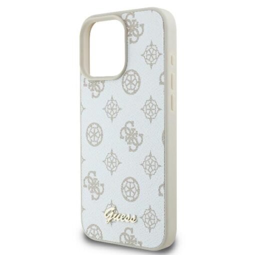 Guess case for iPhone 16 Pro Max 6,9" GUHMP16XPGPYSH Peony Script Logo white MagSafe - Image 6