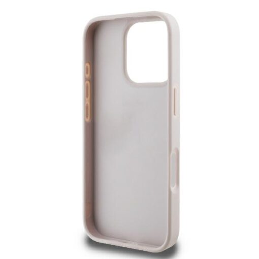 Guess case for iPhone 16 Pro 6,3" GUHCP16LP4TDSCPP Leather Metal Logo Strass Crossbody pink - Image 7
