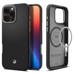 Spigen Enzo Aramid Mag Magsafe case for iPhone 16 Pro Max 6,9" black/natural