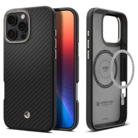 Spigen Enzo Aramid Mag Magsafe case for iPhone 16 Pro Max 6,9" black/natural