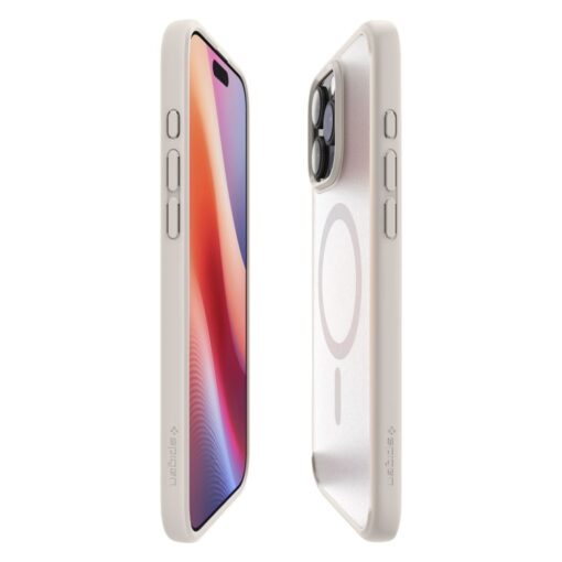 Spigen Ultra Hybrid Mag Magsafe case for iPhone 16 Pro 6,3" frost natural titanium - Image 4