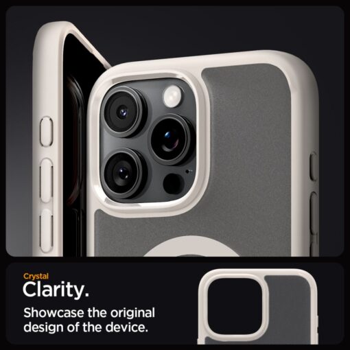 Spigen Ultra Hybrid Mag Magsafe case for iPhone 16 Pro 6,3" frost natural titanium - Image 7
