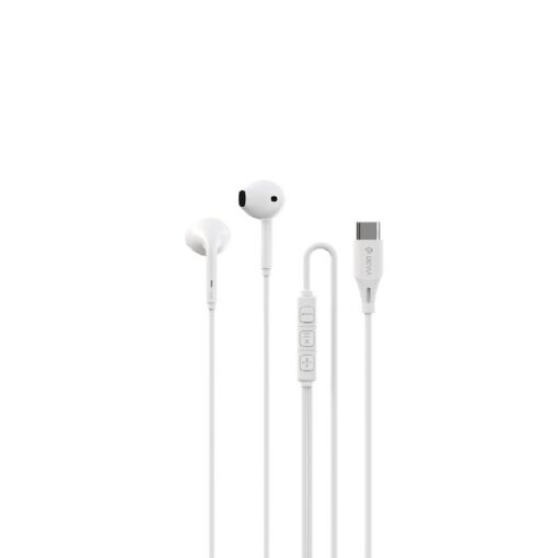 Devia wired earphones Kintone A3 Digital USB-C white - Image 2