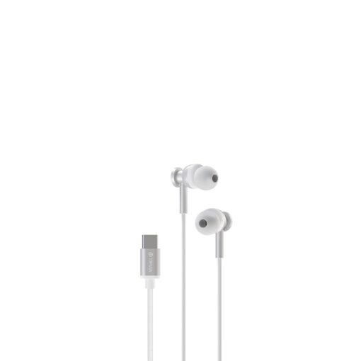 Devia wired earphones Smart M1 Digital Metal USB-C silver - Image 2