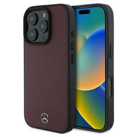 Mercedes case for iPhone 16 Pro Max 6,9" MEHMP16X23RBARR Hardcase Textured And Plain Leather MagSafe red