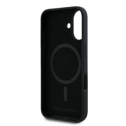 Karl Lagerfeld case for iPhone 16 Plus 6,7" KLHMP16MSCMKCRHK black Hard Silicone Karl&Choupette Heads Ring MagSafe - Image 7