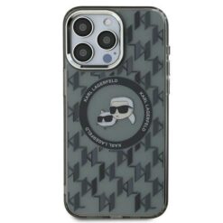 Karl Lagerfeld case for iPhone 16 6,1" KLHMP16SHMCKMHK black Hard IML Monogram Karl&Choupette Head MagSafe