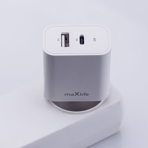 Maxlife MXTC-06-25AC PD QC charger 1x USB-C 1x USB 25W white - Image 4