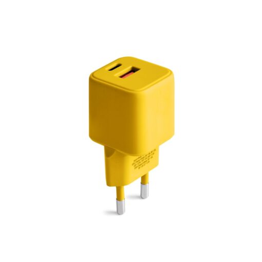 COLORUM wall charger USB-A + USB-C PD 30W CLS30-AC-05 xYellow - Image 2