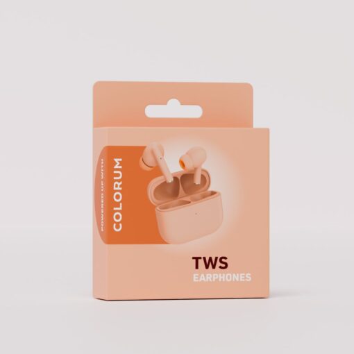 COLORUM TWS Bluetooth earphones CTWS-14 x Peach Fuzz - Image 3