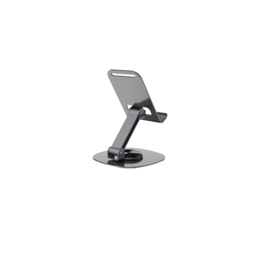 Devia folding holder stand EL243 for phone tablet rotating 360 gray metal - Image 2