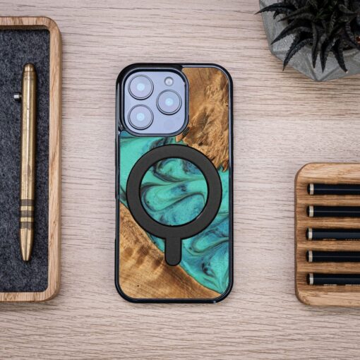 Bewood Unique case for iPhone 16 Pro 6,3" Turquoise with MagSafe - Image 4