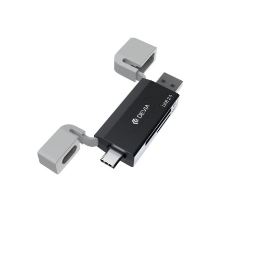 Devia card reader 2in1 EL239 USB/USB-C 2.0 black - Image 5