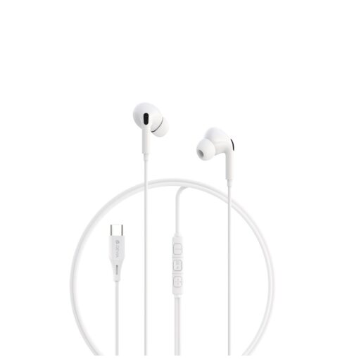 Devia wired earphones Kintone A2 Digital USB-C white - Image 2