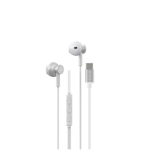 Devia wired earphones Smart M2 Digital Metal USB-C silver - Image 2