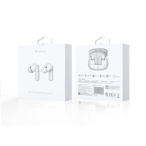 Devia Bluetooth earphones TWS Pro 1 white with ANC - Image 3