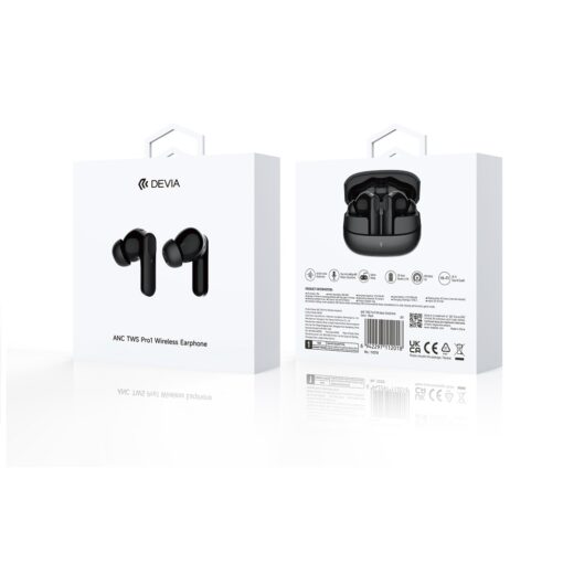 Devia Bluetooth earphones TWS Pro 1 black with ANC - Image 5