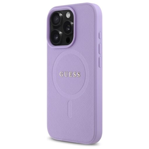 Guess case for iPhone 16 Pro Max 6,9" GUHMP16XPSAHMCU Saffiano purple MagSafe - Image 2