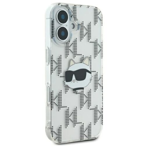 Karl Lagerfeld case for iPhone 16 6,1" KLHCP16SHKLPCHT transparent Hard IML Choupette Head Electroplated - Image 4