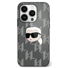 Karl Lagerfeld case for iPhone 16 6,1" KLHCP16SHKLPKHK black Hard IML Karl Head Electroplated