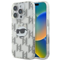 Karl Lagerfeld case for iPhone 16 Pro Max 6,9" KLHCP16XHKLPCHT transparent Hard IML Choupette Head Electroplated