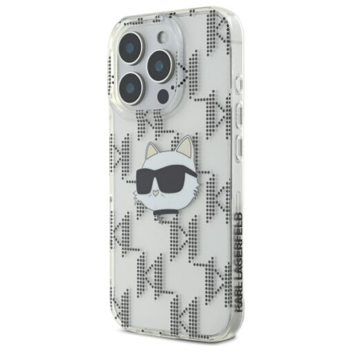Karl Lagerfeld case for iPhone 16 Pro Max 6,9" KLHCP16XHKLPCHT transparent Hard IML Choupette Head Electroplated - Image 2