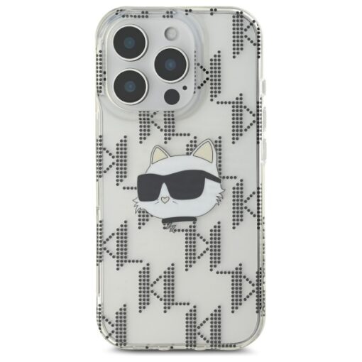 Karl Lagerfeld case for iPhone 16 Pro Max 6,9" KLHCP16XHKLPCHT transparent Hard IML Choupette Head Electroplated - Image 3