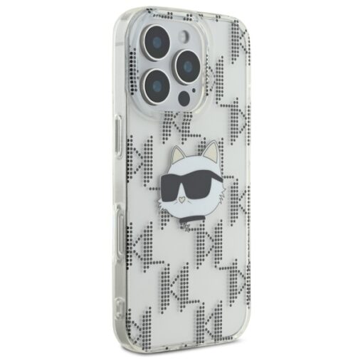 Karl Lagerfeld case for iPhone 16 Pro Max 6,9" KLHCP16XHKLPCHT transparent Hard IML Choupette Head Electroplated - Image 4