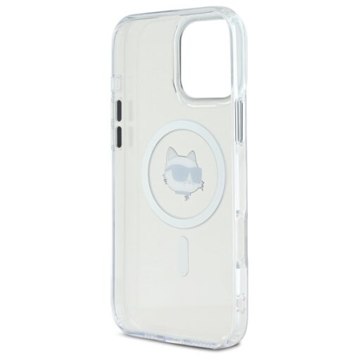 Karl Lagerfeld case for iPhone 16 Pro Max 6,9" KLHMP16XHLSCHH white Hard IML Metal Choupette Head MagSafe - Image 7