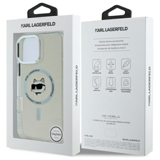 Karl Lagerfeld case for iPhone 16 Pro Max 6,9" KLHMP16XHLSCHH white Hard IML Metal Choupette Head MagSafe - Image 8