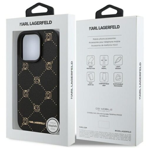 Karl Lagerfeld case for iPhone 16 Pro Max 6,9" KLHMP16XPGKHPHK black Hard Karl Head MagSafe - Image 8