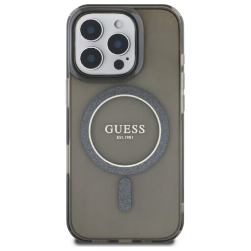 Guess HC MagSafe IML Glitter Circle case for iPhone 16 Pro Max 6,9" black - Image 3